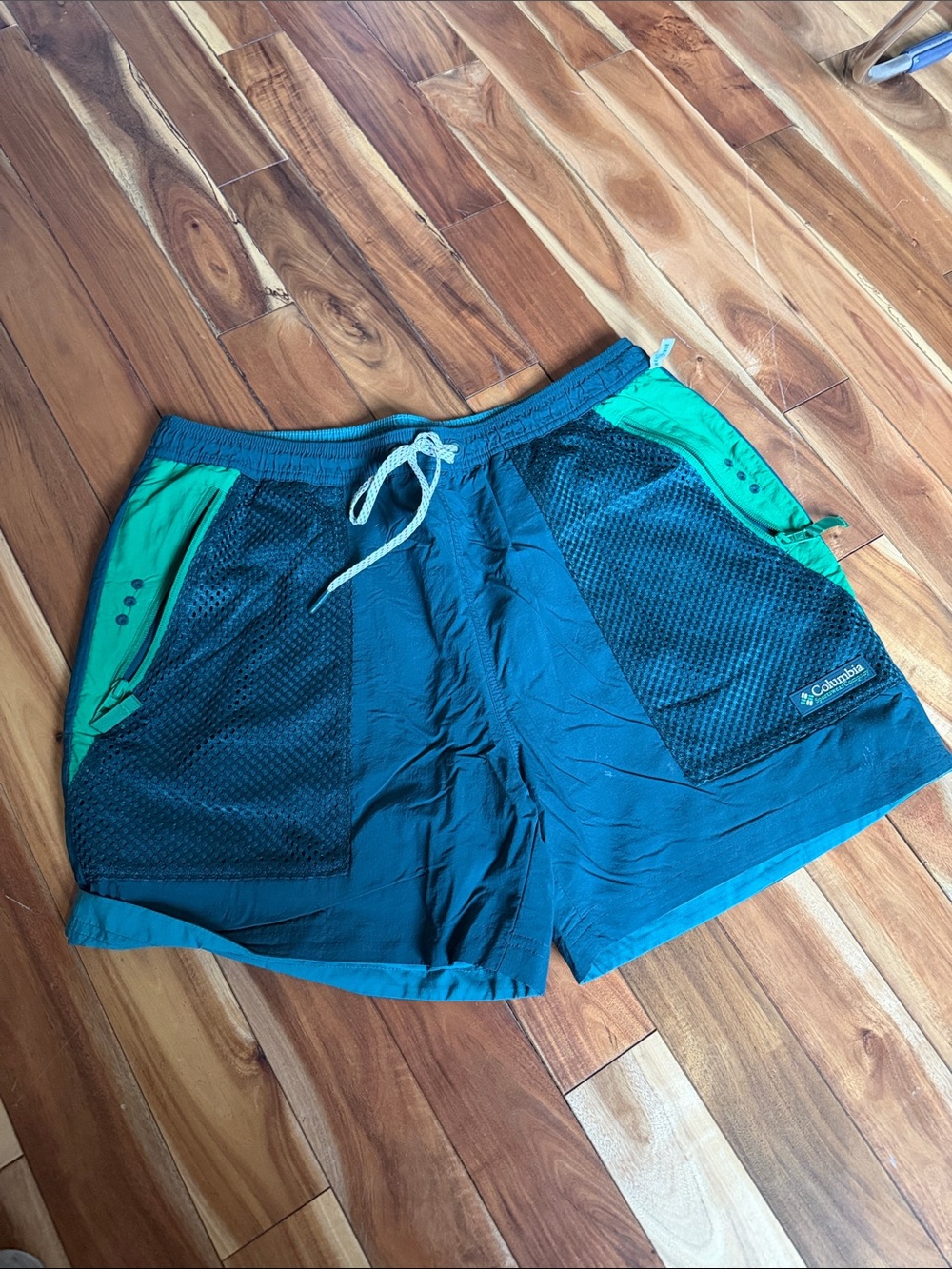 Kith x Colombia Teal and Green Athletic Shorts